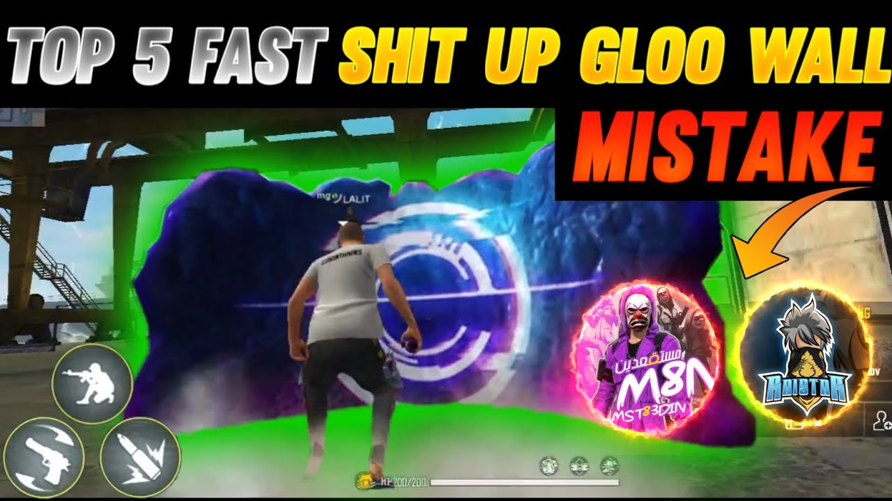 Top 5 Fast Shit Up Gloo Wall Mistake 👽🔥 | Free Fire Shit Up Gloo Wall Tips & Trick |