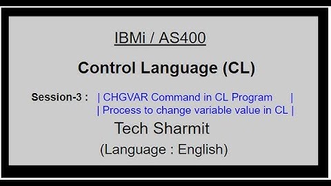 chgvar Command in CL | chgvar in as400 | cl programming in as400 | chgvar in ibm as400 | IBMi