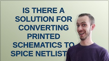 Electronics: Is there a solution for converting printed schematics to spice netlists?