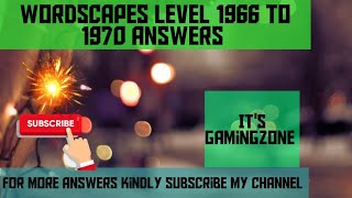 wordscapes level 1966,1967,1968,1969,1970 answers || word puzzle games ||Game walk through