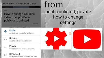 How to change YouTube video from private to public or to unlisted