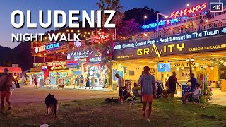 [4K] Ölüdeniz Beach Night Walking Tour  Muğla, Türkiye  Turkey Travel