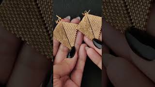 Серьги из японского бисера #jewelry #gold #бижутерия #earrings #серьгиизбисера