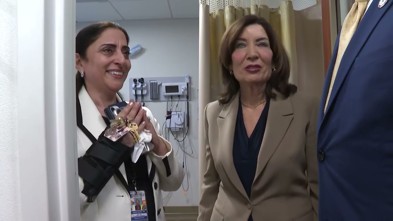 B-ROLL: Governor Hochul Makes an Announcement at Jamaica Hospital