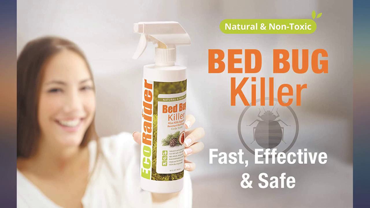 EcoRaider Bed Bug Killer Spray 16 Oz, Green + Nontoxic, 100 Kill