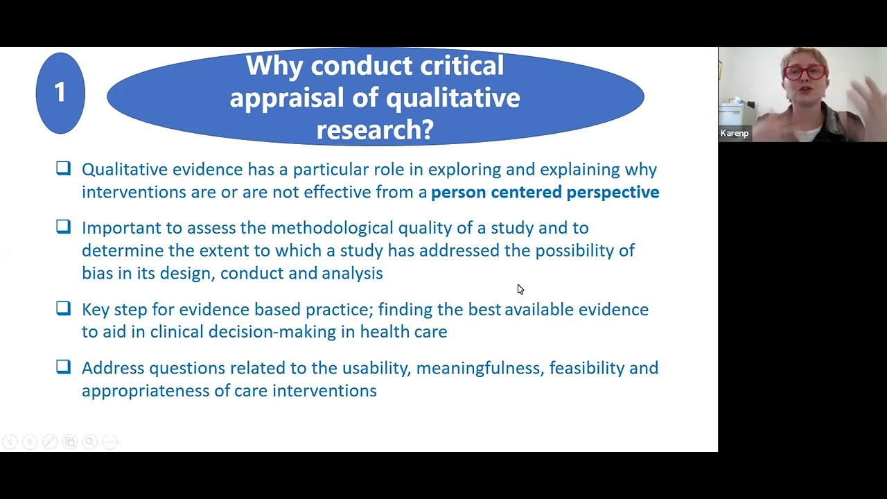 what is critical appraisal in qualitative research