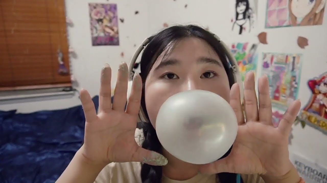 ASMR No Talking, Bubble Blow, Bubblegum