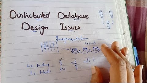 Design issues in DDB Distributed database design issues in ddbms