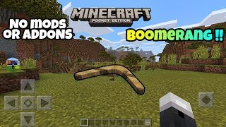 [MCPE]How to make a WORKING BOOMERANG !! (NO MODS/ADDONS) screenshot 4