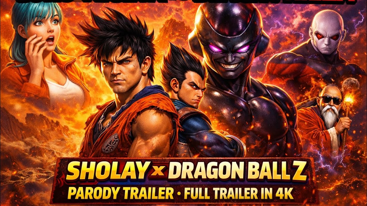 SHOLAY x DRAGON BALL Z 😱 | GOKU VEGETA vs BLACK FRIEZA | FULL PARODY Trailer in 4k😈
