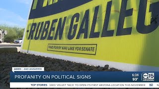 Is profanity on political signs legal?