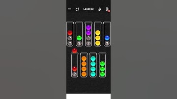 Ball sort color water puzzle level 20