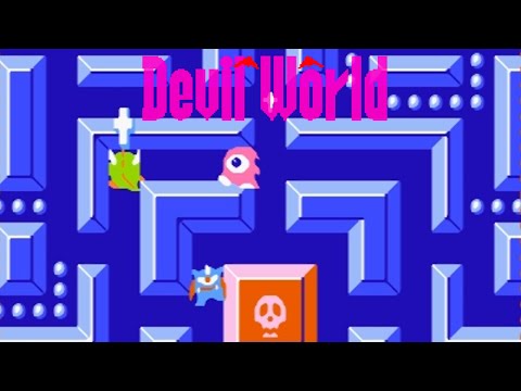 Devil World (NES - Dendy - Famicom - 8 bit) - Прохождение игры u0022Мир дьяволаu0022 на Денди до 39 уровня