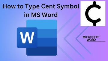 How to type the cent symbol or sign in Microsoft Word