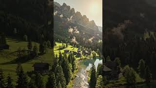 A beautiful natural scene forest mountain valley likes river #forest #mountain #villey #likes #river