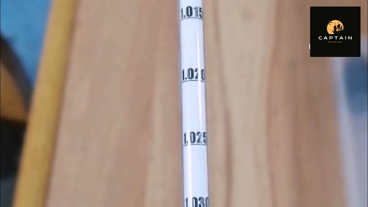 How to use hydrometer to read water density YouTube
