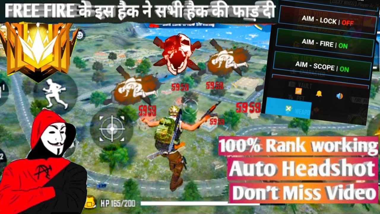 free fire new rank working mod menu auto hedshort kill fli hack teleport car[100%rank working