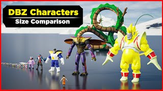 Dragon Ball Z Characters Size Comparison | Dragon Ball Size Comparison | Data Slide