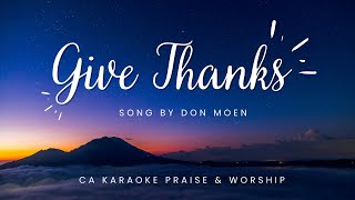 Give Thanks Karaoke (Song by Don Moen) chords