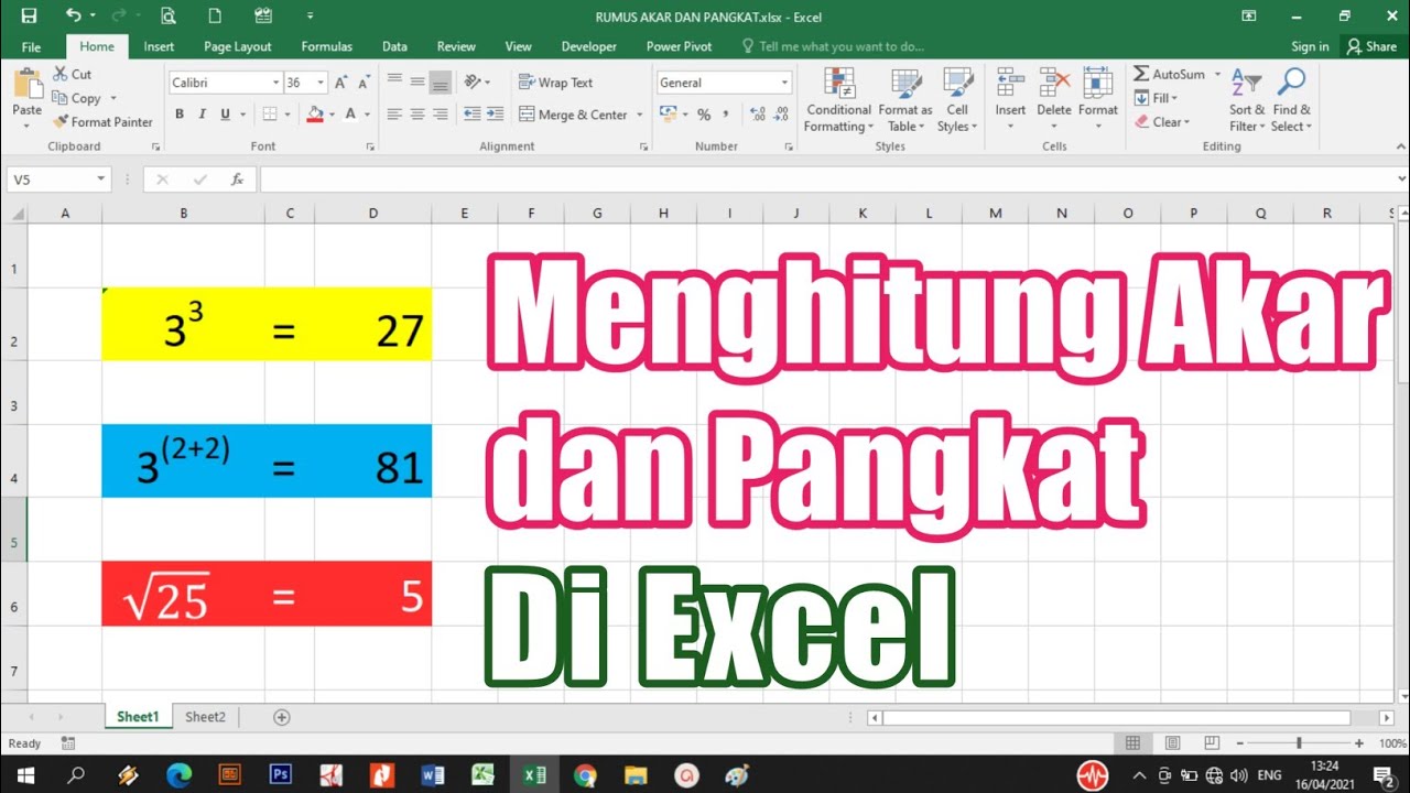 Cara Menghitung Pangkat Dalam Tabel Excel Banyak Sekaligus Warga Co Id