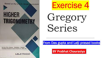 14. Gregory series For B.A/B.Sc  part 1 || Das gupta and lalji prasad book || By prabhat chaurasiya