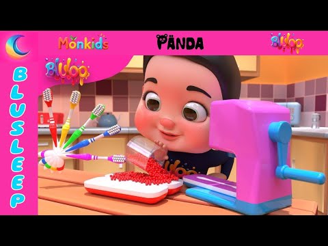 colorful tooth brush | Good Habits routine Song | BluSleep Nursery Rhymes & Kids Songs