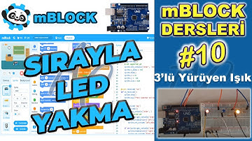 mBlock İle Yürüyen Işık Devresi