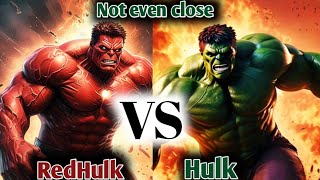 Why The Hulk vs. Red Hulk isn't close: The Green Inferno vs. The Crimson Storm