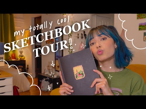 a carefree & fun sketchbook tour ☻ my 2nd sketchbook ever!!