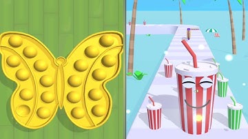 Pop US vs Juice Run🔥🧃Satisfying Gameplay Walkthrough - Android iOS New Update