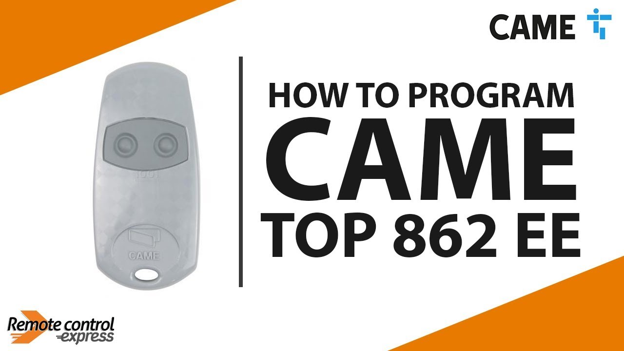 How to program the CAME TOP 862 EE gate remote control - YouTube