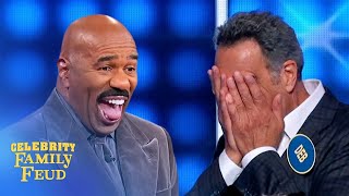 Ouch! Steve Harvey calls Brad Garrett 'Ray'! | Celebrity Family Feud