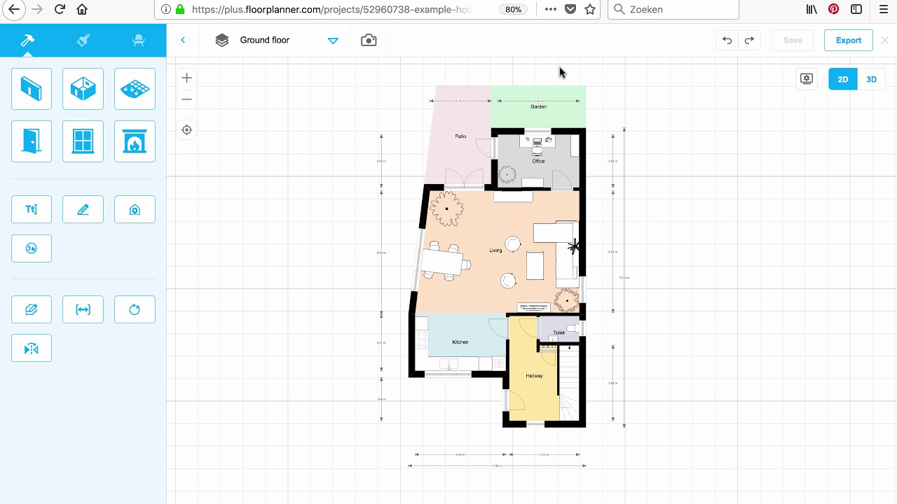 Floorplanner [4] Dimensions and measurements - YouTube