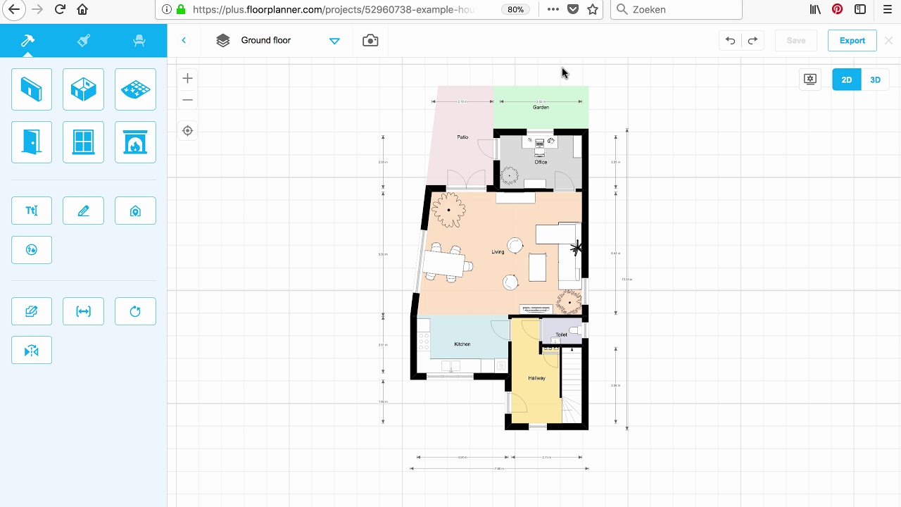 Floorplanner 4 Dimensions And Measurements Youtube