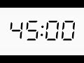 45 Minute Silent Timer - Loud Alarm at End! Workout, Homeschooling, Challenges, Studying, Cooking