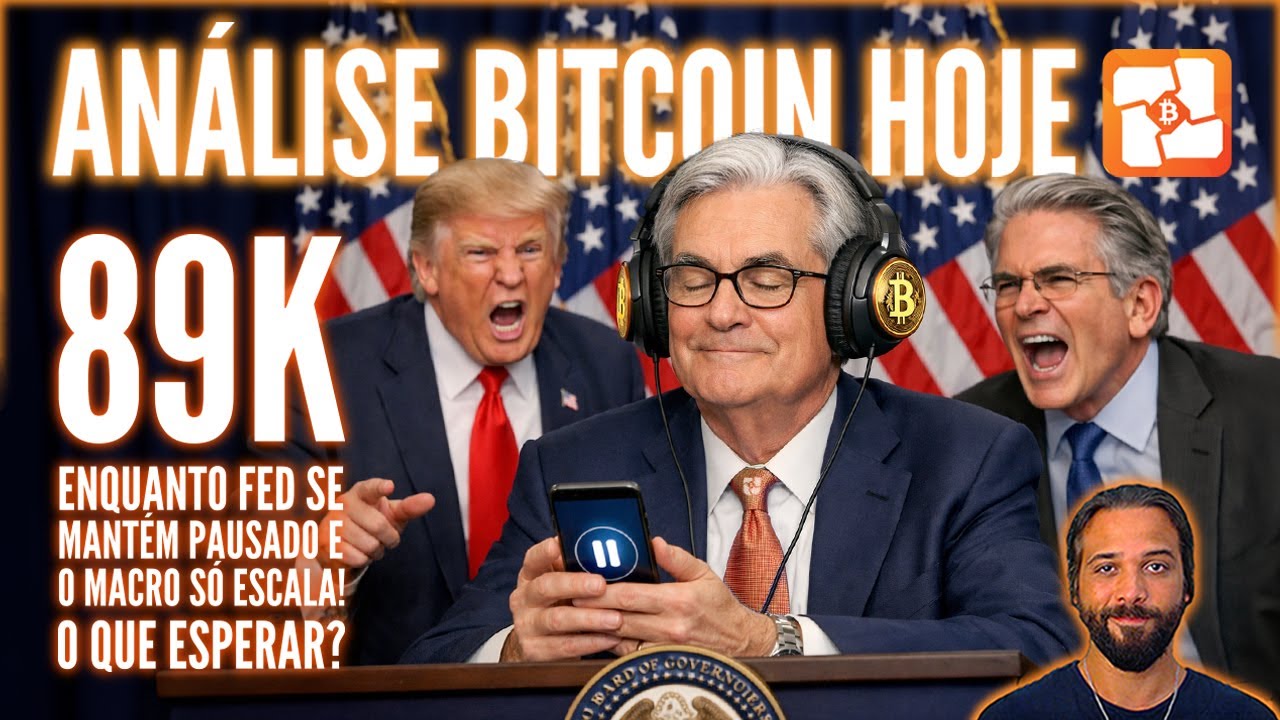 🚨⏸️BITCOIN HOJE: 89K ENQUANTO O MACRO ESCALA E O FED INTERROMPE O CORTES DE JUROS! O QUE ESPERAR?