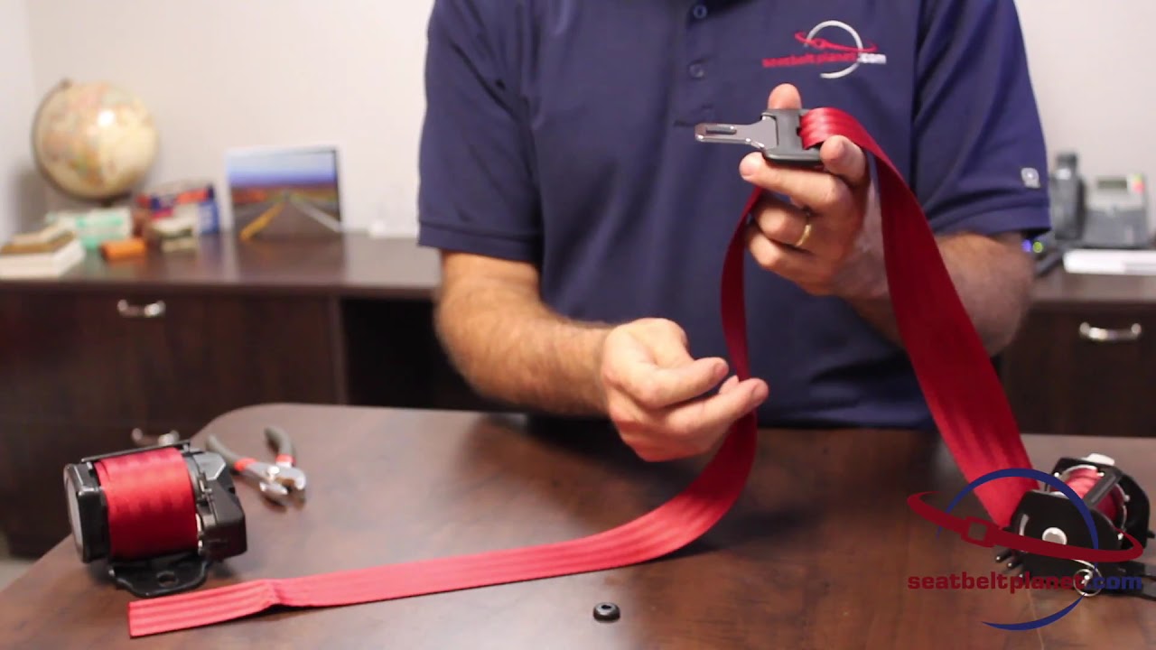 How to Install a Seat Belt Web Stop Button - YouTube