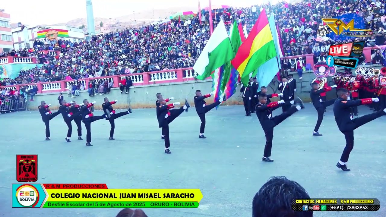 Banda De Musica Colegio Nacional Juan Misael Saracho, Desfile Civico Estudiantil 2025  BICENTENARIO