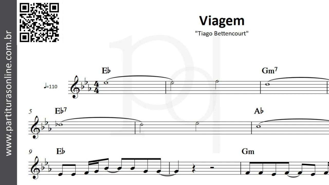 4 Dias de Viagem, Partitura