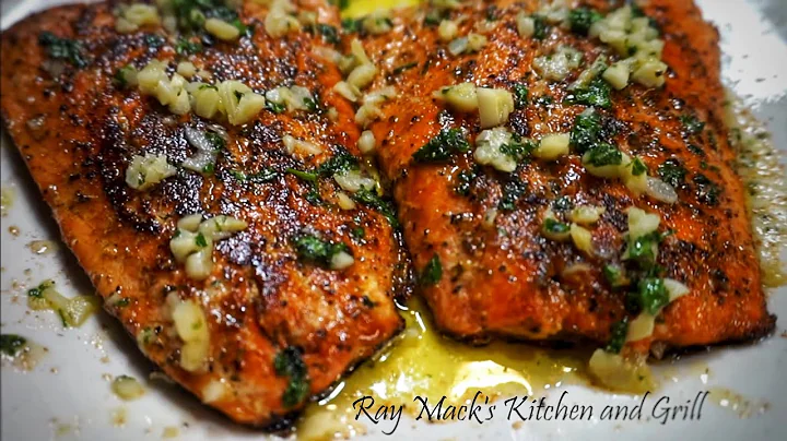 Cajun Garlic Butter Pan Seared Salmon Recipe | Best way to cook salmon