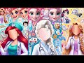 ディズニープリンセス DIY Frozen Sticker Book Disney Princess Elsa, Anna & More in Doctor Fashion!