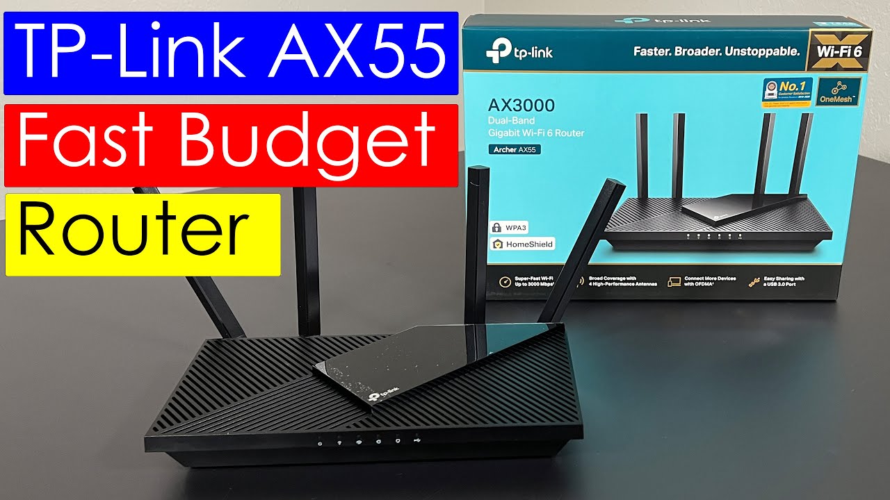 TP-Link Archer AX55 AX3000 Dual Band Gigabit Wi-Fi 6 Router - YouTube