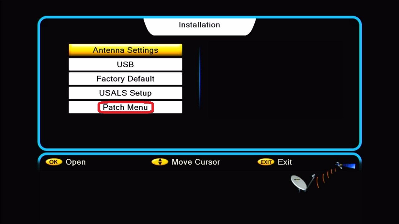 How to Enable Patch and Server Option In Ali 3510c New Software