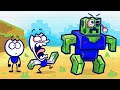 Max Lives Like A Virtual Zombee - MINECRAP MONSTER SCHOOL Pencilanimation Funny Animated Film