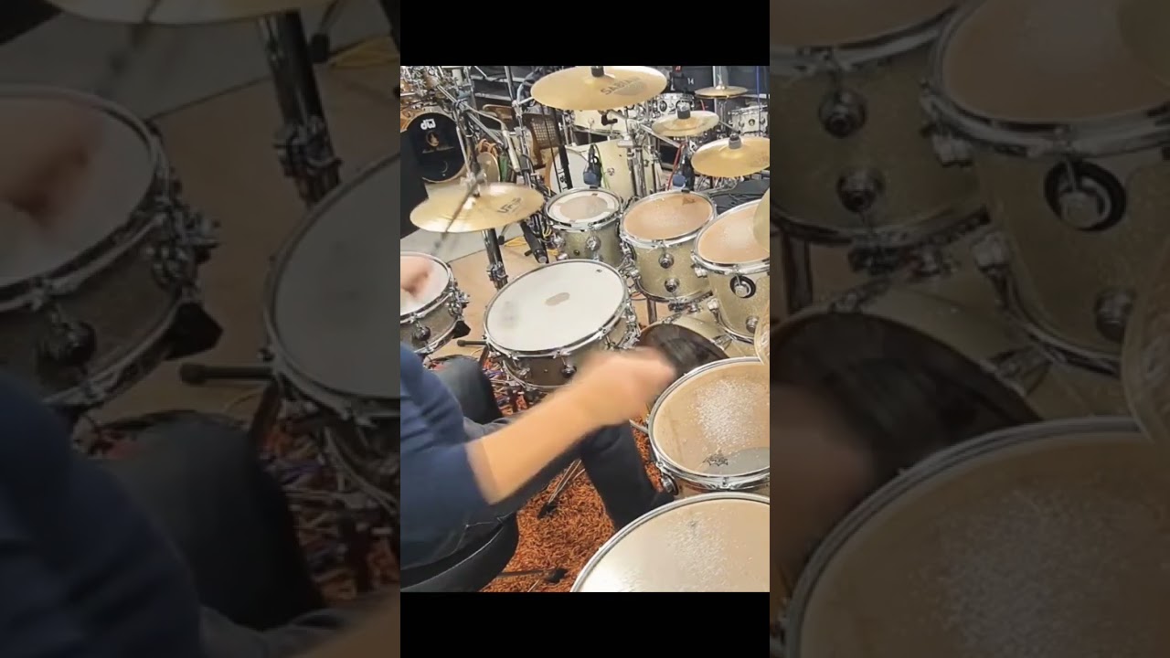 Drumming along a soulful Jamiroquai track from the acid jazz era