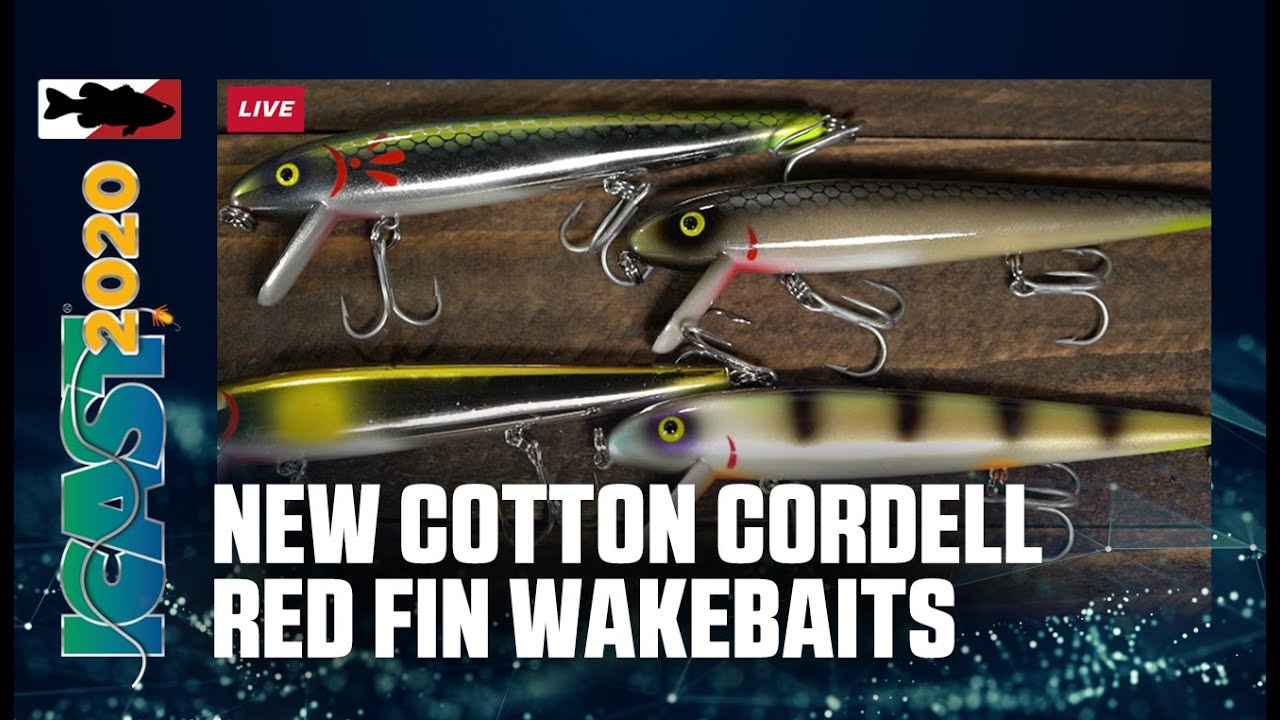 Cotton Cordell Red Fin Wakebaits New Colors w Luke Palmer