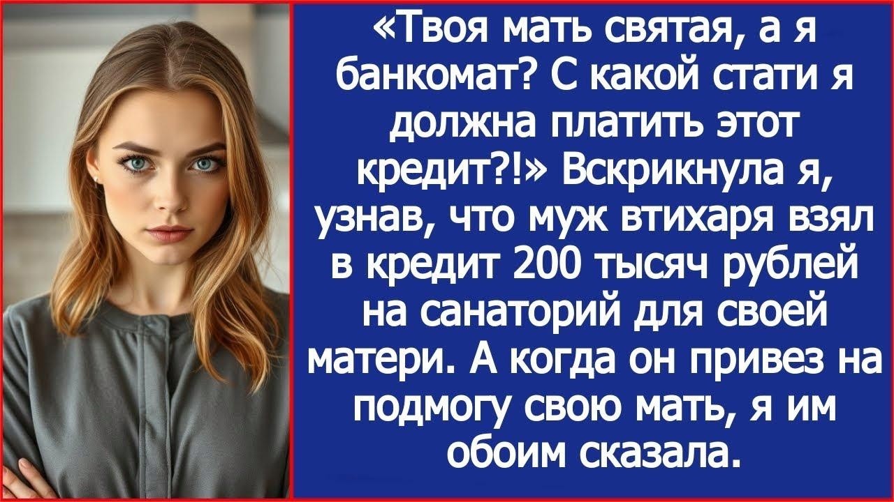 Твоя мать святая, а я банкомат С какой стати я должна выплачивать ее кредит