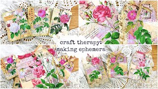 ✂️💖 CRAFT THERAPY #11 Decorating Pretty TAGS AND JOURNALING CARDS!