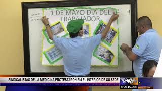 1 de Mayo: Así protesto SITRAMEDHYS en el departamento de Copán
