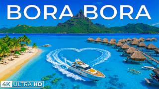 Bora Bora 4K Drone Footage | Overwater Villas & INSANE Turquoise Lagoon, Deep House Vibes